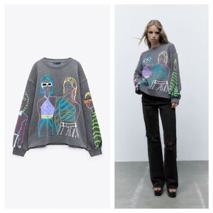 ZARA PRINTED GIRLS SWEATSHIRT